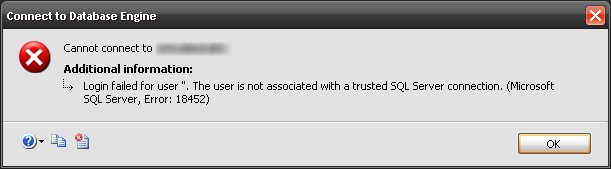 Login failed for user