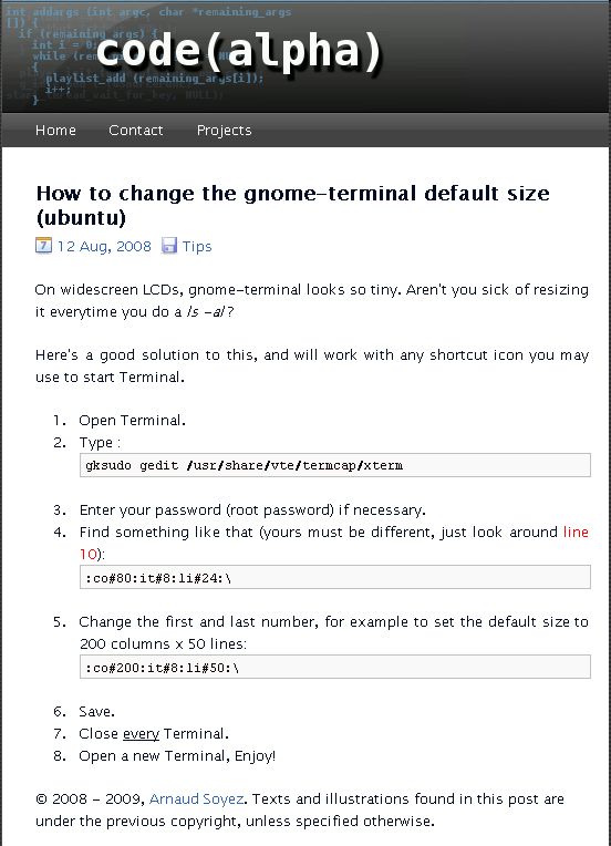 change xterm defaults