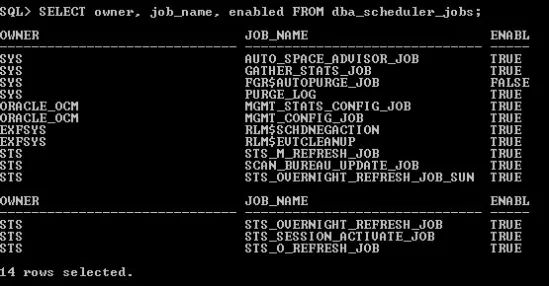 Query scheduled jobs