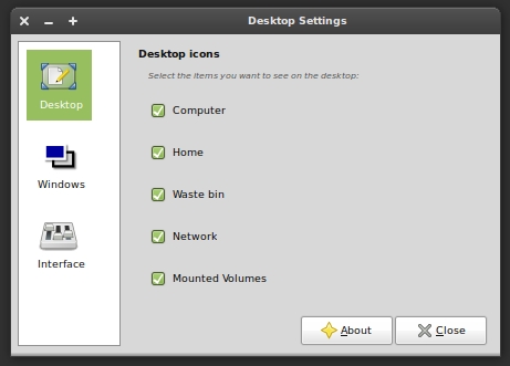 Desktop Settings
