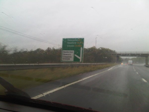 Driving past Nottingham