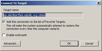 Connect iscsi target