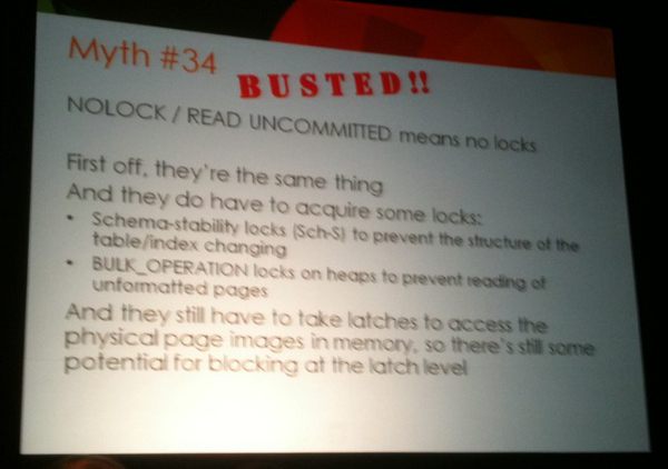 NOLOCK hits Mythbusters